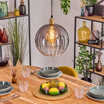 Koyoto Hanglamp, Kogellampje, Hanglamp Goud, 1-licht Koyoto Hanglamp, Kogellampje, Hanglamp Goud, 1-licht