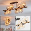 Koyoto Plafondlamp, Kogellampje Goud, Zwart, 8-lichts