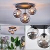 Chehalis Plafondlamp, Kogellampje 32 cm Rookkleurig, 3-lichts