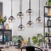 Koyoto Hanglamp, Kogellampje, Hanglamp Duidelijk, Rookkleurig, 6-lichts