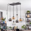 Apedo Hanglamp, Kogellampje, Hanglamp Amber, Duidelijk, Rookkleurig, 6-lichts