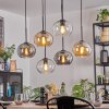 Apedo Hanglamp, Kogellampje, Hanglamp Amber, Duidelijk, Rookkleurig, 6-lichts