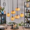 Bauro Hanglamp, Kogellampje, Hanglamp Natuurlijke kleuren, 6-lichts