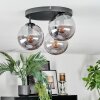 Gastor Plafondlamp, Kogellampje 30 cm Rookkleurig, 3-lichts