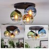 Koyoto Plafondlamp, Kogellampje 30 cm Blauw, Goud, Groen, Duidelijk, 3-lichts