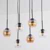 Koyoto Hanglamp, Kogellampje, Hanglamp Amber, Duidelijk, 6-lichts
