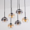 Apedo Hanglamp, Kogellampje, Hanglamp Amber, Duidelijk, Rookkleurig, 6-lichts