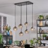 Ripoll Hanglamp, Kogellampje, Hanglamp Duidelijk, Rookkleurig, 6-lichts