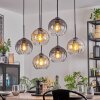 Koyoto Hanglamp, Kogellampje, Hanglamp Amber, Duidelijk, Rookkleurig, 6-lichts
