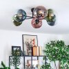 Gastor Plafondlamp, Kogellampje 62 cm Blauw, Groen, Duidelijk, Koperkleurig, 6-lichts