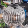 Koyoto Hanglamp, Kogellampje, Hanglamp Amber, Duidelijk, Rookkleurig, 6-lichts