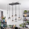 Koyoto Hanglamp, Kogellampje, Hanglamp Amber, Duidelijk, Rookkleurig, 6-lichts