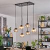Koyoto Hanglamp, Kogellampje, Hanglamp Amber, Duidelijk, Rookkleurig, 6-lichts