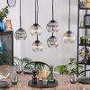 Koyoto Hanglamp, Kogellampje, Hanglamp Amber, Duidelijk, Rookkleurig, 6-lichts