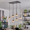 Koyoto Hanglamp, Kogellampje, Hanglamp Amber, Duidelijk, 6-lichts