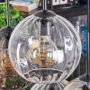 Koyoto Hanglamp, Kogellampje, Hanglamp Amber, Duidelijk, Rookkleurig, 6-lichts