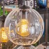 Koyoto Hanglamp, Kogellampje, Hanglamp Amber, Duidelijk, Rookkleurig, 6-lichts
