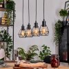 Yaak Hanglamp, Hanglamp Natuurlijke kleuren, Zwart, 4-lichts
