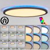 Zuren Plafondlamp, Paneel LED Zwart, 1-licht, Kleurwisselaar