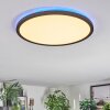 Zuren Plafondlamp, Paneel LED Zwart, 1-licht, Kleurwisselaar