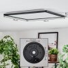 Zuren Plafondlamp, Paneel LED Zwart, 1-licht, Kleurwisselaar