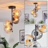 Koyoto Plafondlamp, Kogellampje 31 cm Amber, Duidelijk, Rookkleurig, 4-lichts