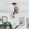 Koyoto Plafondlamp, Kogellampje 31 cm Amber, Duidelijk, Rookkleurig, 4-lichts