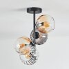 Koyoto Plafondlamp, Kogellampje 31 cm Amber, Duidelijk, Rookkleurig, 4-lichts