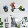 Gastor Plafondlamp, Kogellampje 80 cm Blauw, Chroom, Groen, Koperkleurig, Rookkleurig, 6-lichts