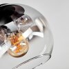 Koyoto Plafondlamp, Kogellampje Chroom, Duidelijk, Rookkleurig, 3-lichts