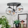 Koyoto Plafondlamp, Kogellampje Duidelijk, Rookkleurig, 3-lichts