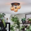 Gastor Plafondlamp, Kogellampje Amber, 3-lichts