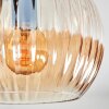 Koyoto Plafondlamp, Kogellampje Amber, 3-lichts
