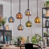 Koyoto Hanglamp, Kogellampje, Hanglamp Blauw, Chroom, Goud, Koperkleurig, Rookkleurig, 6-lichts Koyoto Hanglamp, Kogellampje, Hanglamp Blauw, Chroom, Goud, Koperkleurig, Rookkleurig, 6-lichts