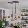 Koyoto Hanglamp, Kogellampje, Hanglamp Blauw, Chroom, Goud, Koperkleurig, Rookkleurig, 6-lichts Koyoto Hanglamp, Kogellampje, Hanglamp Blauw, Chroom, Goud, Koperkleurig, Rookkleurig, 6-lichts