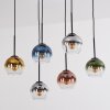 Koyoto Hanglamp, Kogellampje, Hanglamp Blauw, Goud, Duidelijk, Koperkleurig, Rookkleurig, 6-lichts