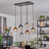 Koyoto Hanglamp, Kogellampje, Hanglamp Blauw, Goud, Duidelijk, Koperkleurig, Rookkleurig, 6-lichts