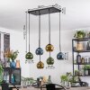 Koyoto Hanglamp, Kogellampje, Hanglamp Blauw, Goud, Groen, 6-lichts