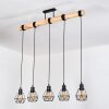 Yaak Hanglamp, Hanglamp Natuurlijke kleuren, Zwart, 5-lichts