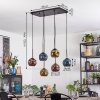 Ripoll Hanglamp, Kogellampje, Hanglamp Blauw, Goud, Koperkleurig, 6-lichts