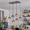 Koyoto Hanglamp, Kogellampje, Hanglamp Blauw, Goud, Groen, Duidelijk, 6-lichts