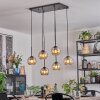 Koyoto Hanglamp, Kogellampje, Hanglamp Amber, 6-lichts