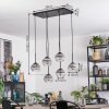 Koyoto Hanglamp, Kogellampje, Hanglamp Duidelijk, Rookkleurig, 6-lichts