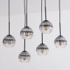 Koyoto Hanglamp, Kogellampje, Hanglamp Duidelijk, Rookkleurig, 6-lichts