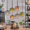 Lauden Hanglamp, Hanglamp Blauw, Groen, Duidelijk, Koperkleurig, 6-lichts Lauden Hanglamp, Hanglamp Blauw, Groen, Duidelijk, Koperkleurig, 6-lichts