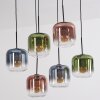 Lauden Hanglamp, Hanglamp Blauw, Groen, Duidelijk, Koperkleurig, 6-lichts Lauden Hanglamp, Hanglamp Blauw, Groen, Duidelijk, Koperkleurig, 6-lichts