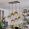 Lauden Hanglamp, Hanglamp Blauw, Groen, Duidelijk, Koperkleurig, 6-lichts Lauden Hanglamp, Hanglamp Blauw, Groen, Duidelijk, Koperkleurig, 6-lichts