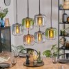 Lauden Hanglamp, Hanglamp Blauw, Groen, Duidelijk, Koperkleurig, Rookkleurig, 6-lichts
