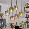 Lauden Hanglamp, Hanglamp Blauw, Groen, Duidelijk, Koperkleurig, Rookkleurig, 6-lichts