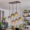 Lauden Hanglamp, Hanglamp Blauw, Groen, Duidelijk, Koperkleurig, Rookkleurig, 6-lichts